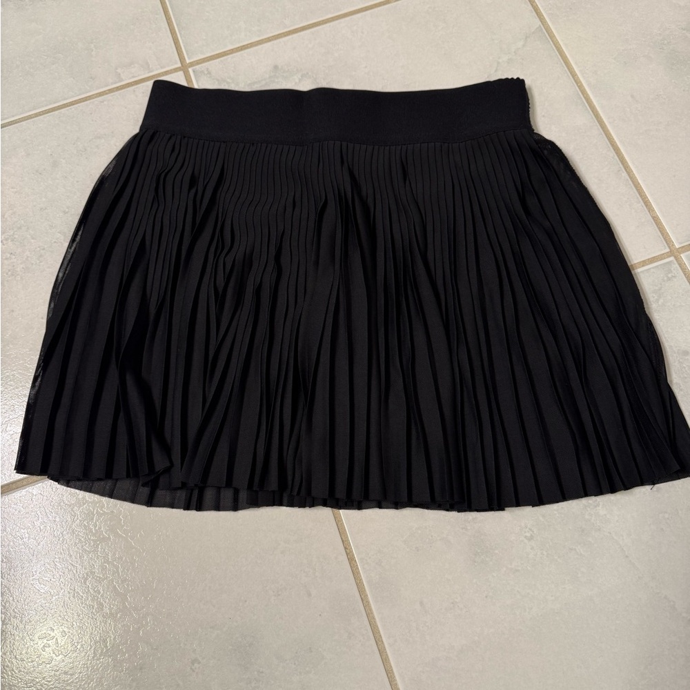 Black Pleated Tennis Skirt